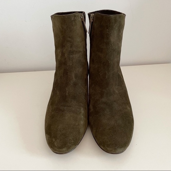 Aquatalia Suede Stacked Heel Ankle Boots / Booties - Picture 2 of 11
